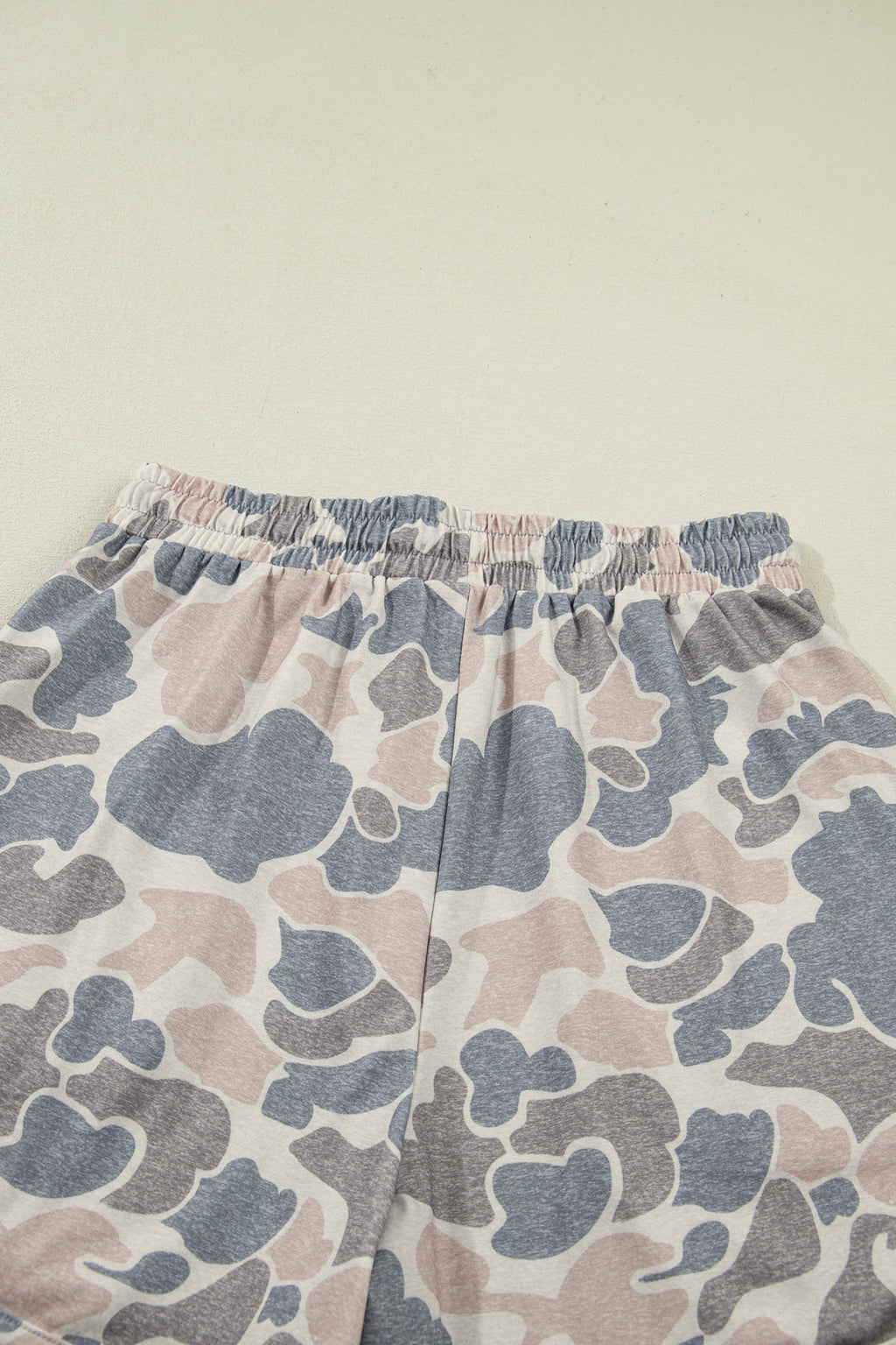 Camouflage Loose Tee & Drawstring Shorts Set