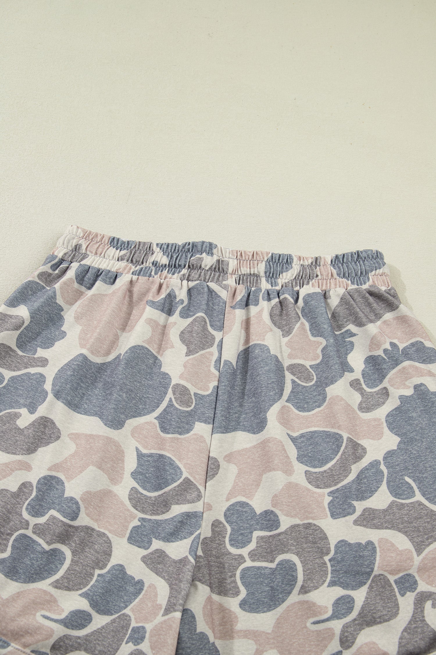 Camouflage Loose Tee & Drawstring Shorts Set